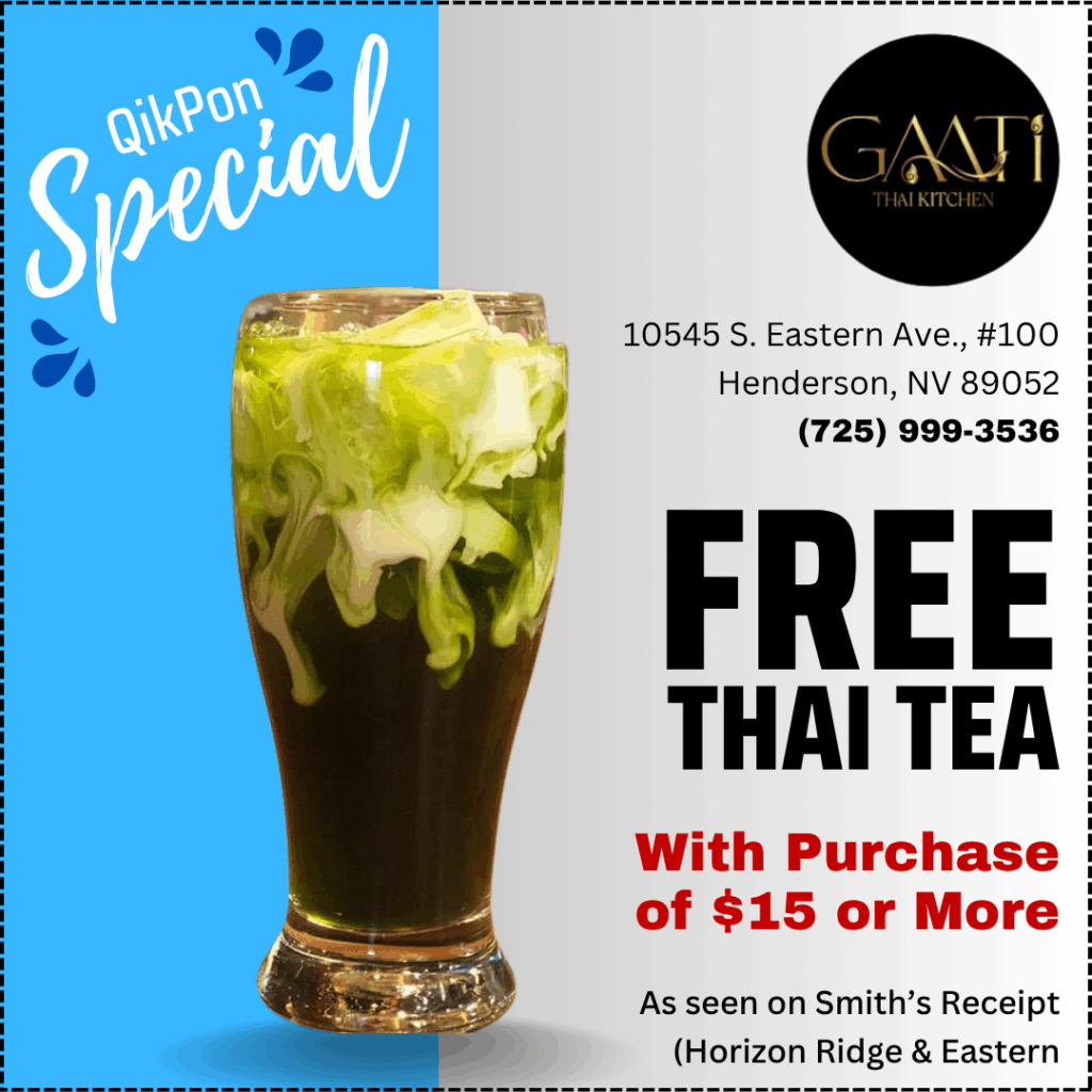 Gaati Thai Kitchen - FREE Thai Tea