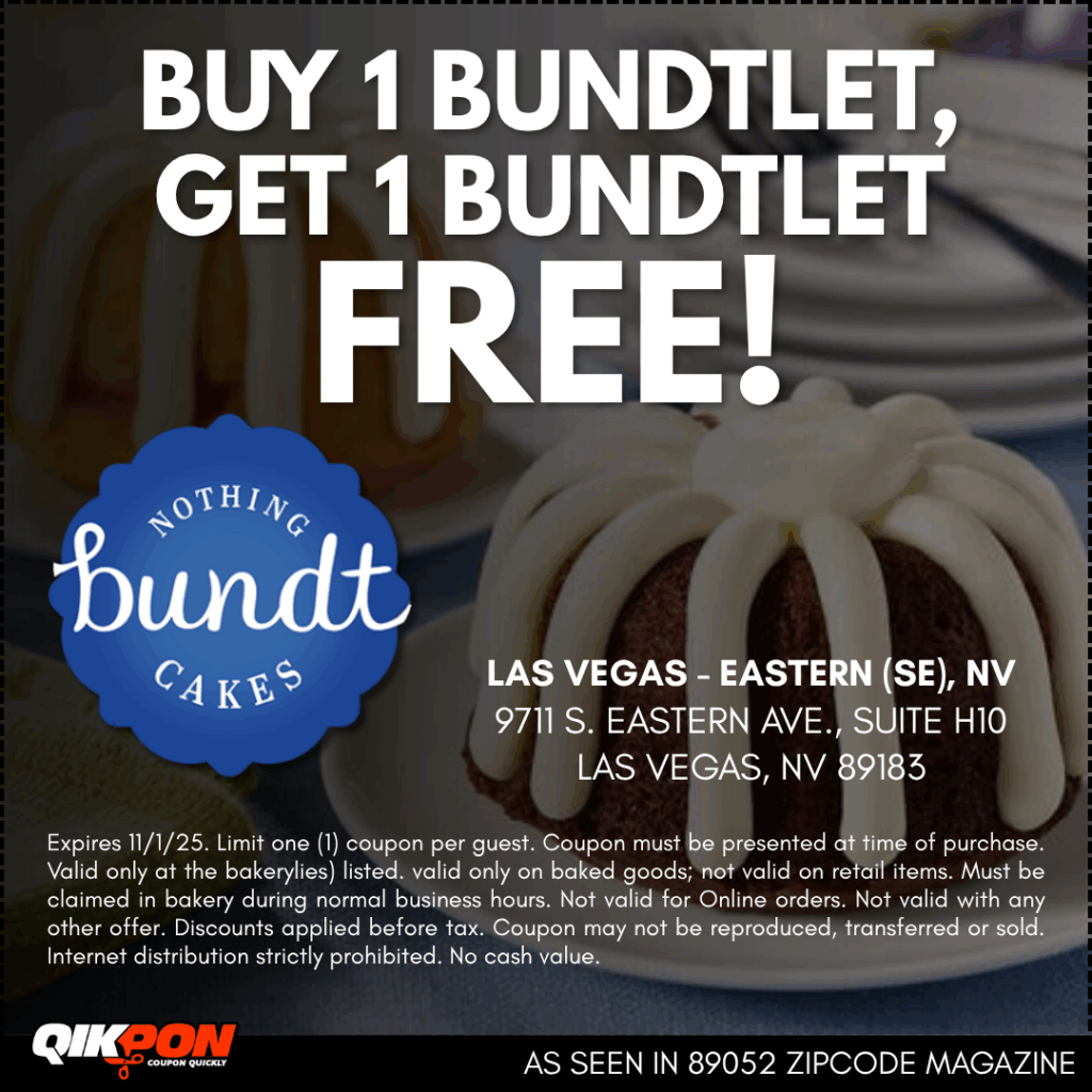 Nothing Bundt Cakes - Buy 1 Bundtlet, Get 1 Bundtlet FREE!