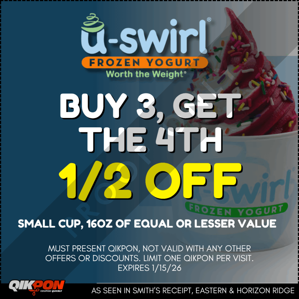 U-Swirl - Buy 3, Get the 4th 1/2 OFF