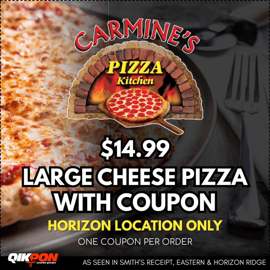 Carmine's Pizza Kitchen - $14.99 Large Cheese Pizza